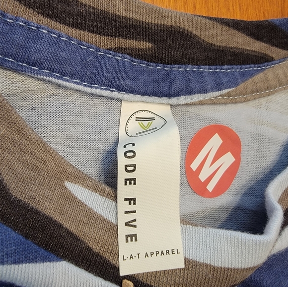 Code Five NWT Randy Moss Blue Camoflage T Shirt Size M - Picture 4 of 4